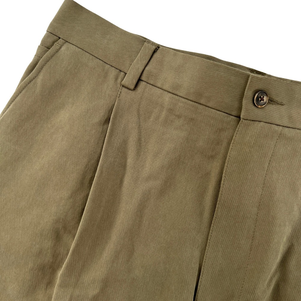 Tommy Bahama Relax 100% Silk Pleated Front Pants Olive Green Men 36x30 Resort
